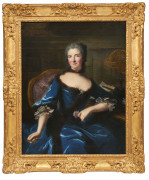 ATTRIBUÉ À MARIE-ANNE LOIR (1705-1783) Portrait de Gabrielle Émilie Le Tonnelier de Breteuil, marquise du Châtelet