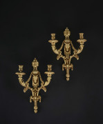PAIRE D'APPLIQUES DE STYLE LOUIS XVI, FIN DU XIXe SIÈCLE