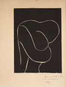 Henri MATISSE 1869-1954 Sans titre - 1944 Linogravure en noir