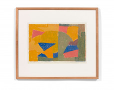 Serge POLIAKOFF 1900 - 1969 Composition jaune, verte, bleue et rouge - 1956