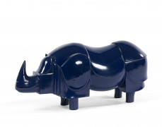 François-Xavier LALANNE 1927 - 2008 Rhinoceros - 1981 Bronze à patine émaillée bleue