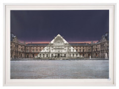 J.R. Né en 1984 Le Louvre revu par JR, 20 juin 2016, 21h23 © Pyramide, architecte I.M. Pei, musée du Louvre, Paris, France Lithograp...