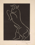 Henri MATISSE 1869 - 1954 Sans Titre - 1944 Linogravure en noir