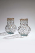 Emile GALLE 1846-1904 Paire de vases "Herbes et papillons" - Circa 1879