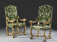 PAIRE DE FAUTEUILS D'APPARAT D'ÉPOQUE LOUIS XIV, VERS 1680