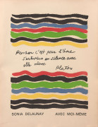 Sonia DELAUNAY 1885 - 1979 Avec moi-même - 1970