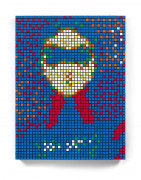 INVADER Français - Né en 1969 Rubik Actarus - 2013 Rubik's cubes sur plexiglass