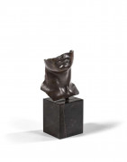 Igor MITORAJ 1944-2014 Portrait d'homme - 1984 Bronze à patine brune