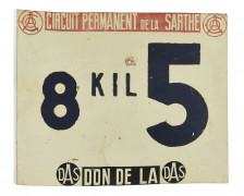 PLAQUE KILOMETRIQUE, CIRCUIT PERMANENT DE LA SARTHE