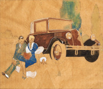 René VINCENT 1879-1936 Pique-nique en Renault