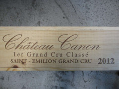 6 bouteilles CHÂTEAU CANON 2012 1er GCC (B) Saint Emilion Caisse bois d'origine