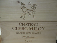 3 magnums CHÂTEAU CLERC MILON 1996 5è GC Pauillac Caisse bois d'origine