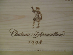 6 magnums CHÂTEAU D'ARMAILHAC 1998 5è GC Pauillac Caisse bois d'origine