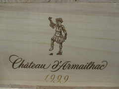 12 bouteilles CHÂTEAU D'ARMAILHAC 1999 5è GC Pauillac Caisse bois d'origine