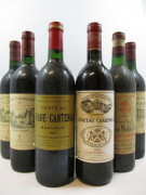 6 bouteilles 1 bt : CHÂTEAU CARBONNIEUX 1989 CC Pessac Léognan (étiquette léger abimée)