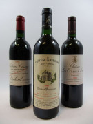 12 bouteilles 6 bts : CHÂTEAU CISSAC 1990 Haut Médoc (base goulot, étiquettes abimées, léger déchirées. Capsules léger abimées)