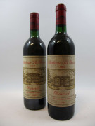 12 bouteilles 6 bts : CHÂTEAU LA POINTE 1986 Pomerol (base goulot, étiquettes abimées, déchirées)