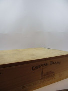 3 bouteilles CHÂTEAU CHEVAL BLANC 2004 1er GCC (A) Saint Emilion Caisse bois d'origine