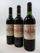 3 bouteilles CHÂTEAU COS D'ESTOURNEL 1975 2è GC Saint Estèphe (1 base goulot