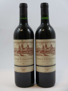 2 bouteilles CHÂTEAU COS D'ESTOURNEL 1991 2è GC Saint Estèphe (étiquettes léger abimées)