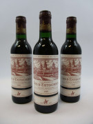 11 demi bouteilles CHÂTEAU COS D'ESTOURNEL 1995 2è GC Saint Estèphe