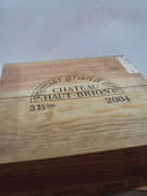 3 bouteilles CHÂTEAU HAUT BRION 2004 1er GC Pessac Léognan Caisse bois d'origine