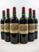 6 bouteilles CHÂTEAU LAFITE ROTHSCHILD 1981 1er GC Pauillac (3 étiquettes léger tachées et 1 léger déchirée)