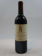 1 bouteille CHÂTEAU LATOUR 1991 1er GC Pauillac (étiquette léger tachée)
