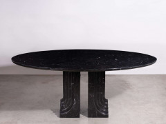 Carlo SCARPA (1906 - 1978) Table dite «Samo» – 1970 Piètement et plateau en marbre noir