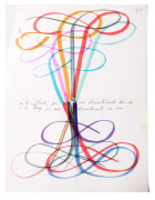 Gio PONTI (1891 - 1979) Lettre dessinée - 1970 Feutre et stylo sur papier