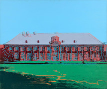 ¤ Andy WARHOL (1928 - 1987) HAUS EPPINGHOVEN (version rouge) - 1981 Peinture polymère synthétique, encre sérigraphique et poussière de.