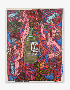 Robert COMBAS (Né en 1957) LE BEAUJOLAIS NOUVEAU... - 1986 Acrylique sur toile marouflée sur toile