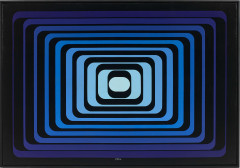 ¤ Jean-Pierre YVARAL (1934 - 2002) PROGRESSION POLYCHROME A BC-VF - 1971 Acrylique sur toile