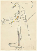 Wifredo LAM (1902 - 1982) SANS TITRE - 1959 Encre et crayons de couleur sur papier