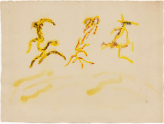 Henri MICHAUX (1899 - 1984) SANS TITRE - 1957 Technique mixte sur papier