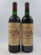 11 bouteilles CHÂTEAU LA DOMINIQUE 1990 GCC Saint Emilion (6 base goulot, étiquettes fanées, léger déchireés)