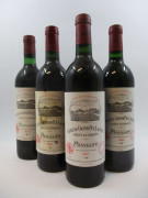 11 bouteilles 4 bts : CHÂTEAU GRAND PUY LACOSTE 1986 5è GC Pauillac (étiquettes tachées)