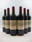 6 bouteilles CARRUADES DE LAFITE 2005 Pauillac (étiquettes fripées)