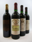 7 bouteilles 2 bts : CHÂTEAU DAUZAC 1982 5è GC Margaux (étiquettes fanées)
