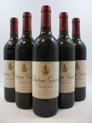 5 bouteilles CHÂTEAU GISCOURS 1996 3è GC Margaux (3 base goulot