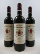 3 bouteilles CHÂTEAU LA GAFFELIERE 2000 1er GCC (B) Saint Emilion