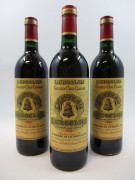 3 bouteilles CHÂTEAU ANGELUS 1988 1er GCC (A) Saint Emilion