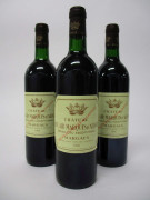 8 bouteilles CHÂTEAU BEL AIR MARQUIS D'ALIGRE 1996 Margaux (légèrement bas, étiquettes fanées)