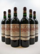 6 bouteilles CHÂTEAU COS D'ESTOURNEL 1993 2è GC Saint Estèphe (étiquettes fanées)