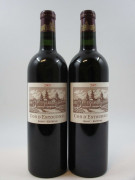2 bouteilles CHÂTEAU COS D'ESTOURNEL 2005 2è GC Saint Estèphe (étiquettes très léger tachées)