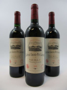 6 bouteilles CHÂTEAU GRAND PUY LACOSTE 1996 5è GC Pauillac (étiquettes léger tachées)