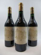 3 bouteilles CHÂTEAU HAUT BRION 1989 1er GC Pessac Léognan (étiquettes léger tachées)
