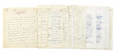 André MALRAUX 1901-1976 Préface pour Les Cahiers de la Petite Dame : notes autographes, manuscrit, dactylographie et épreuves abonda...