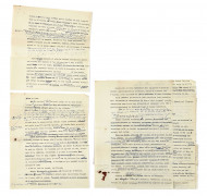 André MALRAUX 1901-1976 L'Espoir : fragments autographes et dactylographiés du manuscrit, abondamment corrigés