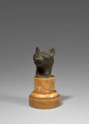 Egypte, basse-époque Tête de bastet en bronze